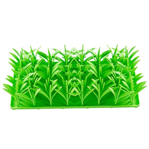 Lick Matte für Hund Silicon Interactive Green Gras Slow Feeder Feeders mit rutschfesten Saugnäpfeln Weich verlangsamt die Mahlzeiten. von HDBHSBE