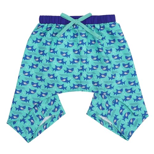 HDE Hunde-Badehose, hawaiianische Board-Shorts, Strand, Pool, Badeanzug für XS bis XXL, Hunde, Haie, Größe XS von HDE
