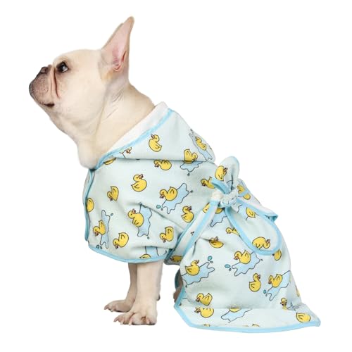 HDE Hundebademantel, super saugfähig, schnell trocknend, Handtuch, verstellbar, mit Kapuze, für Hundegrößen S-XXL HDE Hundebademantel, super saugfähig, schnell trocknend, Handtuch, verstellbar, mit Kapuze, für Hundegrößen S-XXL von HDE