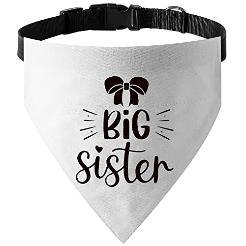 HDGDT Big Sister Hundehalstuch, Schwangerschaftsankündigung, Hundehalstuch, befestigtes Geschlecht, verstellbares Hundehalsband mit Schnellverschluss-Schnalle für Hunde und Katzen HDGDT Big Sister Hundehalstuch, Schwangerschaftsankündigung, Hundehalstuch, befestigtes Geschlecht, verstellbares Hundehalsband mit Schnellverschluss-Schnalle für Hunde und Katzen von HDGDT