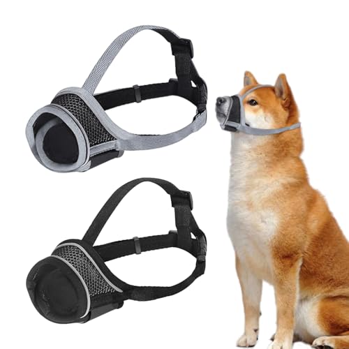 HDGSAFD 2 Stück Hundemaulkörbe, Hundemasken Mit Reflektierenden Streifen, Verstellbare Maulkörbe, Um Bellen Und Versehentliches Fressen Von Haustier-Requisiten Zu Verhindern HDGSAFD 2 Stück Hundemaulkörbe, Hundemasken Mit Reflektierenden Streifen, Verstellbare Maulkörbe, Um Bellen Und Versehentliches Fressen Von Haustier-Requisiten Zu Verhindern von HDGSAFD