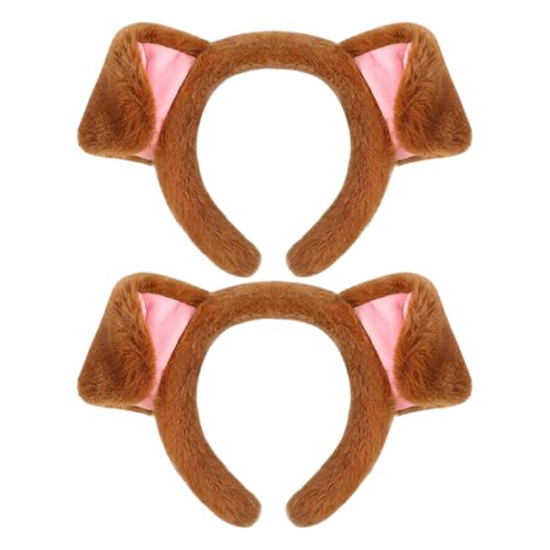 2 Stücke Hundeohrstirnbänder, Plüschstirnbänder, Cosplay -Stirnbänder, Partykostümzubehör, Niedliche Stirnbänder. von HDGSAFD