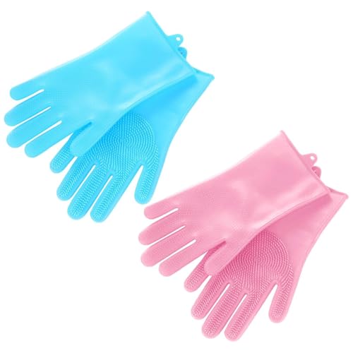 HDGSAFD 2 Paar Pet-Duschhandschuhe, Hunde- Und Katzen-Anti-Rutsch-Handschuhe, Multifunktions-Silikonhandschuhe, Klassische wasserdichte Reinigungshandschuhe, Pet-Reinigungszubehör. von HDGSAFD
