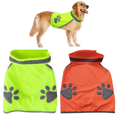 HDGSAFD 2 Stück Reflektierende Hundekleidung, Haustier-Reise-Sicherheitsweste, Haustierkleidung, Haustierbedarf, Atmungsaktive Und Bequeme Haustierweste HDGSAFD 2 Stück Reflektierende Hundekleidung, Haustier-Reise-Sicherheitsweste, Haustierkleidung, Haustierbedarf, Atmungsaktive Und Bequeme Haustierweste von HDGSAFD