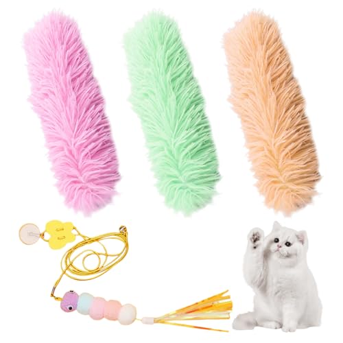HDGSAFD 3 Stück Katzenplüschspielzeuge, 1 Stück Lustiges Katzenseil, Interaktives Haustierspielzeug, Katzenspielzeug Geeignet Für Hauskatzen, Kätzchen-Kauspielzeug HDGSAFD 3 Stück Katzenplüschspielzeuge, 1 Stück Lustiges Katzenseil, Interaktives Haustierspielzeug, Katzenspielzeug Geeignet Für Hauskatzen, Kätzchen-Kauspielzeug von HDGSAFD