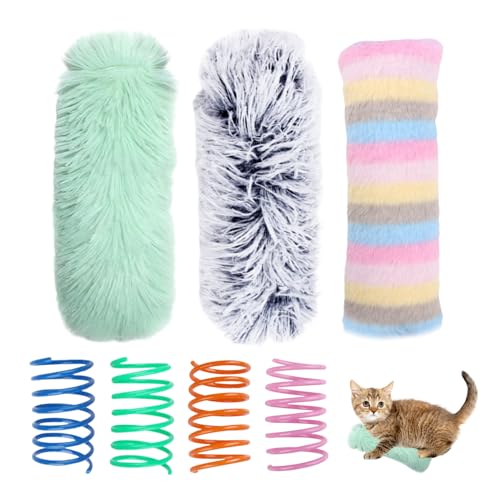 HDGSAFD 3 stück Katzenplüschspielzeug, 4 Stück Katzen-Frühlingsspielzeug, Haustierplüschspielzeug, interaktives Katzenspielzeug, Katzenkauspielzeug, Haustierspielzeug HDGSAFD 3 stück Katzenplüschspielzeug, 4 Stück Katzen-Frühlingsspielzeug, Haustierplüschspielzeug, interaktives Katzenspielzeug, Katzenkauspielzeug, Haustierspielzeug von HDGSAFD