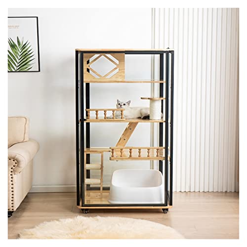 Katzenhaus / Eigentumswohnung für Katzen, Panorama für Katzen, großes Katzenhaus, komplett transparent, Katzenstreu, Glas, Katzenkäfig von HDGTDR3SS2713SSSSTT