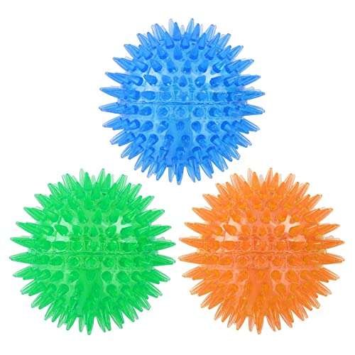 HDKAJL Hundeball Quietschend Unzerstörbar, Hundespielzeug Quietschend, Quietschspielzeug Hund, 3 Stücke Hundespielzeug Ball Set, Quietschball für Große Kleine und Mittelgroße Hunde (Blau/Grün/Orange) HDKAJL Hundeball Quietschend Unzerstörbar, Hundespielzeug Quietschend, Quietschspielzeug Hund, 3 Stücke Hundespielzeug Ball Set, Quietschball für Große Kleine und Mittelgroße Hunde (Blau/Grün/Orange) von HDKAJL