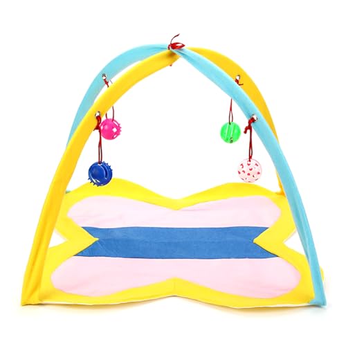 Buntes Katzenzelt-Spielzeug mit Glockenball, lustiges Haustier, bequemes Jagd, faltbares Zelt-Spielzeug, Indoor-Spielzeug für Katzen, Kratzen Buntes Katzenzelt-Spielzeug mit Glockenball, lustiges Haustier, bequemes Jagd, faltbares Zelt-Spielzeug, Indoor-Spielzeug für Katzen, Kratzen von HDKEAN