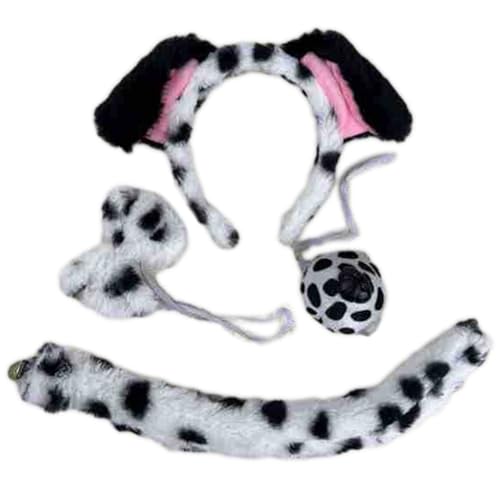 HDKEAN Cosplay-Kostüm für Kinder, Hundeohren, Stirnband, Schwanz und Nase, Fliege, Halloween, Cosplay, Party-Zubehör für Kinder, Mädchen, mehrere Farben zur Auswahl HDKEAN Cosplay-Kostüm für Kinder, Hundeohren, Stirnband, Schwanz und Nase, Fliege, Halloween, Cosplay, Party-Zubehör für Kinder, Mädchen, mehrere Farben zur Auswahl von HDKEAN