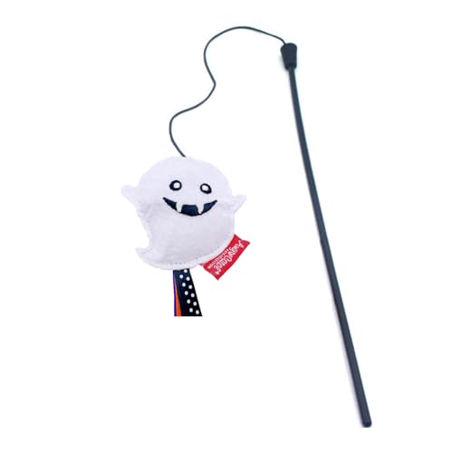 HDKUW 1 x Halloween-Katzenspielzeug, leuchtendes, interaktives Katzenspielzeug, Katzenstab-Spielzeug für Indoor-Katzen zum Jagen und Trainieren von Geistern von HDKUW