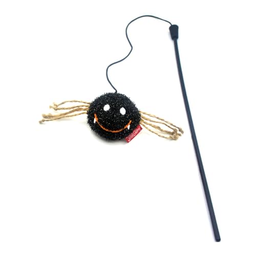 HDKUW 1 x Halloween-Katzenspielzeug, leuchtendes, interaktives Katzenspielzeug, Katzenstab-Spielzeug für Indoor-Katzen zum Jagen und Trainieren von Spinnen HDKUW 1 x Halloween-Katzenspielzeug, leuchtendes, interaktives Katzenspielzeug, Katzenstab-Spielzeug für Indoor-Katzen zum Jagen und Trainieren von Spinnen von HDKUW