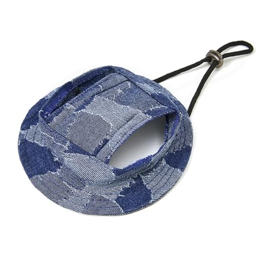 HDKUW Fischerhüte für Hunde, runde Kappe mit Ohrloch, verstellbar, für Outdoor-Reisen, Sonnenschutz, Sporthut für Katzen, kleine, mittelgroße Hunde, Dunkelblau, Denim, Größe M HDKUW Fischerhüte für Hunde, runde Kappe mit Ohrloch, verstellbar, für Outdoor-Reisen, Sonnenschutz, Sporthut für Katzen, kleine, mittelgroße Hunde, Dunkelblau, Denim, Größe M von HDKUW