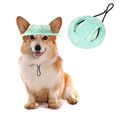 HDKUW Hunde-Eimerhüte, runde Kappe mit Ohrloch, verstellbar, Outdoor-Reisen, Sonnenschutz, Sporthut für Katze, kleine, mittelgroße Hunde, Grün M HDKUW Hunde-Eimerhüte, runde Kappe mit Ohrloch, verstellbar, Outdoor-Reisen, Sonnenschutz, Sporthut für Katze, kleine, mittelgroße Hunde, Grün M von HDKUW