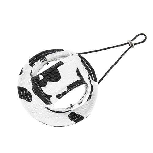HDKUW Hunde-Eimerhüte, runde Kappe mit Ohrloch, verstellbar, für Outdoor-Reisen, Sonnenschutz, Sporthut für Katzen, kleine, mittelgroße Hunde, Schwarz-Weiß, Größe S HDKUW Hunde-Eimerhüte, runde Kappe mit Ohrloch, verstellbar, für Outdoor-Reisen, Sonnenschutz, Sporthut für Katzen, kleine, mittelgroße Hunde, Schwarz-Weiß, Größe S von HDKUW