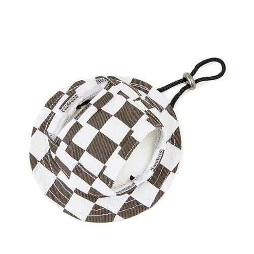 HDKUW Hunde-Eimerhüte, runde Kappe mit Ohrloch, verstellbar, für Outdoor-Reisen, Sonnenschutz, Sporthut für Katzen, kleine, mittelgroße Hunde, kaffeefarben, kariert, Größe L HDKUW Hunde-Eimerhüte, runde Kappe mit Ohrloch, verstellbar, für Outdoor-Reisen, Sonnenschutz, Sporthut für Katzen, kleine, mittelgroße Hunde, kaffeefarben, kariert, Größe L von HDKUW