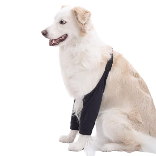 HDKUW Hundeellbogenschutz, Hunde-Vorderbein-Genesungshülse zum Verhindern von Lecken von Wunden, Ellenbogenärmel mit Mesh-Pad für mittelgroße und große Hunde, schwarz, Größe L HDKUW Hundeellbogenschutz, Hunde-Vorderbein-Genesungshülse zum Verhindern von Lecken von Wunden, Ellenbogenärmel mit Mesh-Pad für mittelgroße und große Hunde, schwarz, Größe L von HDKUW