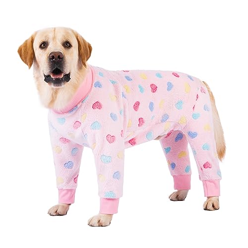 HDKUW Pullover für großen Hund, Genesungsanzug für große Hunde, Anti-Haarausfall, Einteiler für mittelgroße und große Hunde, rosa Herz, 34# HDKUW Pullover für großen Hund, Genesungsanzug für große Hunde, Anti-Haarausfall, Einteiler für mittelgroße und große Hunde, rosa Herz, 34# von HDKUW