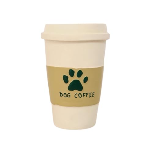 HDKUW Pups Kaffee Hundespielzeug Latte, Lustige Kaffeetasse Hund Quietschspielzeug für Hund Geburtstag für Kleine Mittlere Große Hunde B von HDKUW