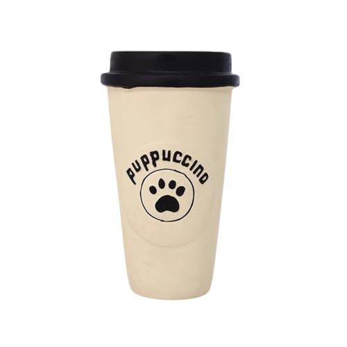 HDKUW Pups Kaffee Hundespielzeug Latte, lustige Kaffeetasse Hund Quietschspielzeug für Hund Geburtstag für kleine mittelgroße große Hunde C von HDKUW