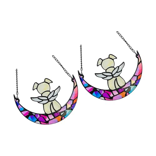 2pcs Künstlerische Glas Gedächtnisdekorationen Mond Design Thema Haustier Gedächtnis Geschenk Beruhigen Leichte Kleiderbügel Für Hundeliebhaber Haus Regenbogen Memorial Sonnenfänger 2pcs Künstlerische Glas Gedächtnisdekorationen Mond Design Thema Haustier Gedächtnis Geschenk Beruhigen Leichte Kleiderbügel Für Hundeliebhaber Haus Regenbogen Memorial Sonnenfänger von HDOYTXXM
