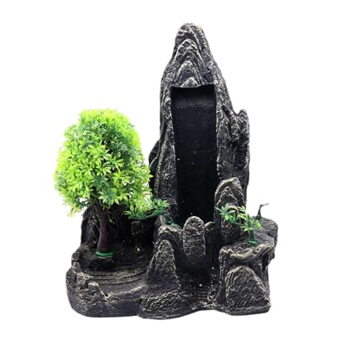 HDOYTXXM Aquarien Stein Wasserfall Handwerk Simulation Landschaft Großer Steingarten Aquarium Landschaftsbau Aquarien Berg Steingarten von HDOYTXXM