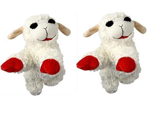HDP Lambchop Plüsch-Hundespielzeug, 25,4 cm, mit Quietscher, Farbe: Weiß, 2 Stück HDP Lambchop Plüsch-Hundespielzeug, 25,4 cm, mit Quietscher, Farbe: Weiß, 2 Stück von HDP
