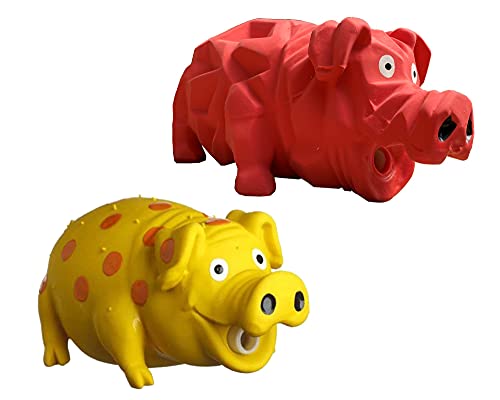 HDP Multipet Latex Grunting Toy Bundle Farbe: Kelch, Schwein/Origami Pig von HDP