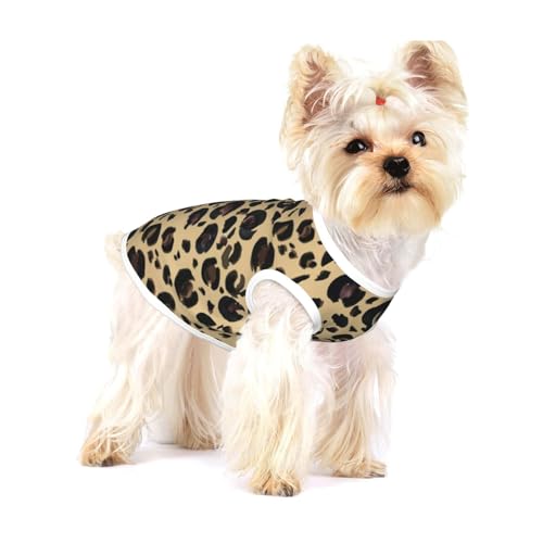 Aquarell Leopard,Ärmelloses Haustier-T-Shirt aus Baumwolle, weich, dehnbar, atmungsaktive Weste für Welpen,L Aquarell Leopard,Ärmelloses Haustier-T-Shirt aus Baumwolle, weich, dehnbar, atmungsaktive Weste für Welpen,L von HDTVTV