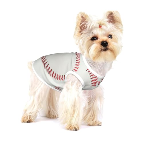 Baseball-Herz-Muster Ball-Muster,Ärmelloses Haustier-T-Shirt aus Baumwolle, weich, dehnbar, atmungsaktive Weste für Welpen,L Baseball-Herz-Muster Ball-Muster,Ärmelloses Haustier-T-Shirt aus Baumwolle, weich, dehnbar, atmungsaktive Weste für Welpen,L von HDTVTV
