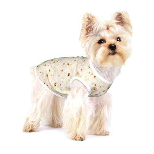 Burrito,Ärmelloses Haustier-T-Shirt aus Baumwolle, weich, dehnbar, atmungsaktive Weste für Welpen,S Burrito,Ärmelloses Haustier-T-Shirt aus Baumwolle, weich, dehnbar, atmungsaktive Weste für Welpen,S von HDTVTV