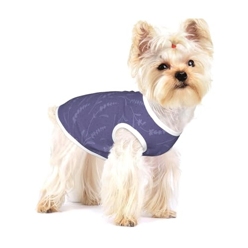 Lavendelmuster,Ärmelloses Haustier-T-Shirt aus Baumwolle, weich, dehnbar, atmungsaktive Weste für Welpen,L Lavendelmuster,Ärmelloses Haustier-T-Shirt aus Baumwolle, weich, dehnbar, atmungsaktive Weste für Welpen,L von HDTVTV