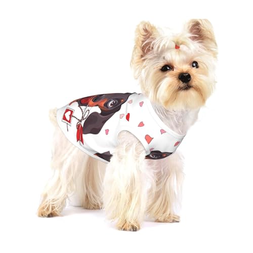Niedliches Dackel-Hundemuster,Ärmelloses Haustier-T-Shirt aus Baumwolle, weich, dehnbar, atmungsaktive Weste für Welpen,S Niedliches Dackel-Hundemuster,Ärmelloses Haustier-T-Shirt aus Baumwolle, weich, dehnbar, atmungsaktive Weste für Welpen,S von HDTVTV