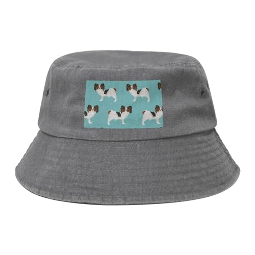 Papillon Hunde Süßer Toy Spaniel Hund, Bucket Hat Sonnenhut Erwachsene Fischerhut Läufermütze Fischerhüte Papillon Hunde Süßer Toy Spaniel Hund, Bucket Hat Sonnenhut Erwachsene Fischerhut Läufermütze Fischerhüte von HDTVTV