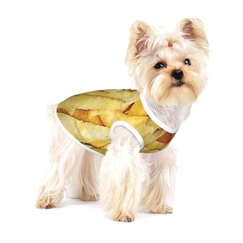Pommes Frites,Ärmelloses Haustier-T-Shirt aus Baumwolle, weich, dehnbar, atmungsaktive Weste für Welpen,S Pommes Frites,Ärmelloses Haustier-T-Shirt aus Baumwolle, weich, dehnbar, atmungsaktive Weste für Welpen,S von HDTVTV