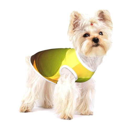 Tennisball-Druck,Ärmelloses Haustier-T-Shirt aus Baumwolle, weich, dehnbar, atmungsaktive Weste für Welpen,M Tennisball-Druck,Ärmelloses Haustier-T-Shirt aus Baumwolle, weich, dehnbar, atmungsaktive Weste für Welpen,M von HDTVTV