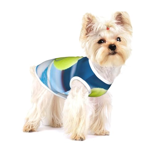 Tennisball-Malerei,Ärmelloses Haustier-T-Shirt aus Baumwolle, weich, dehnbar, atmungsaktive Weste für Welpen,L Tennisball-Malerei,Ärmelloses Haustier-T-Shirt aus Baumwolle, weich, dehnbar, atmungsaktive Weste für Welpen,L von HDTVTV