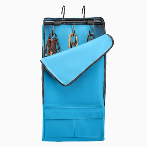 HDYEGY 1 x Pferde-Zaumzeugtasche, robuste 1600D-Nylon-Halftertasche mit 3 Zinken, Tragetasche für Pferdegeschirr, Tasche zum Aufhängen von Zaumzeug, Halfter und Zügeln von HDYEGY