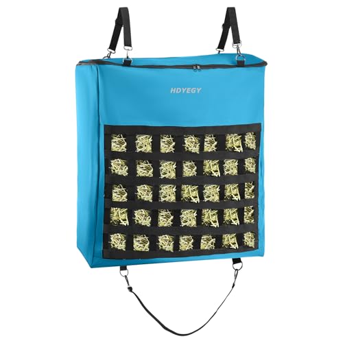 HDYEGY Heusack für Pferde, langsames Füttern, robuster 1200D-Oxford-Gewebe, Heusack mit Heunetz-Design vorne und Reißverschluss, große Futtertasche für Pferde und Nutztiere, 61 x 28 x 61 cm, 1 Stück HDYEGY Heusack für Pferde, langsames Füttern, robuster 1200D-Oxford-Gewebe, Heusack mit Heunetz-Design vorne und Reißverschluss, große Futtertasche für Pferde und Nutztiere, 61 x 28 x 61 cm, 1 Stück von HDYEGY