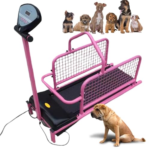 Dog Treadmill for Large Dogs/Medium Dogs/Small Dogs, Pet Running Machine with Display Screen(Speed, Time, Distance, Calories, Mode), Doggy Treadmill, Adjustable Speed, Supports Up to 176 lbs / 80kg,A von HDaspijh