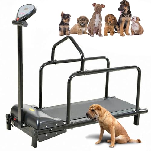 Dog Treadmill for Large Dogs/Medium Dogs/Small Dogs, Pet Running Machine with Display Screen(Speed, Time, Distance, Calories, Mode), Doggy Treadmill, Adjustable Speed, Supports Up to 176 lbs / 80kg,B von HDaspijh