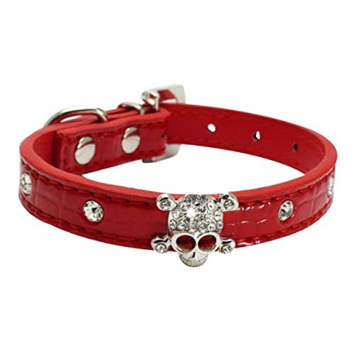 HEALEEP Funkelndes Hundehalsband 1 Stück Halloween-welpenhalsband Mit Strasssteinen Stilvolle Hundehalsbänder Aus Pu Bequeme Passform Für Hunde Größe M von HEALEEP