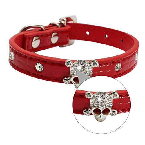 HEALEEP Hundehalsband Mit - Kristall-Halsband Größe S: 37 X 1 5 cm Rot Stilvolles Haustierhalsband HEALEEP Hundehalsband Mit - Kristall-Halsband Größe S: 37 X 1 5 cm Rot Stilvolles Haustierhalsband von HEALEEP