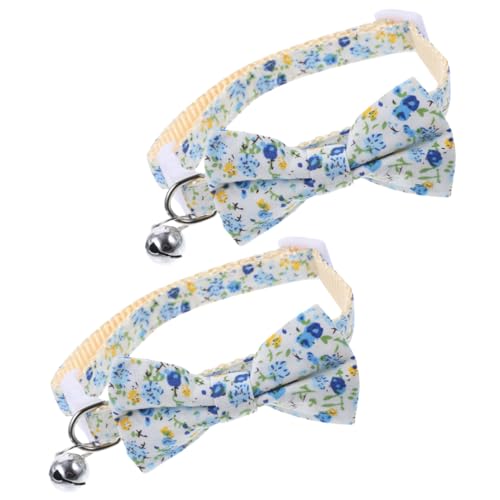 HEALEEP Süßes Katzenhalsband Mit Glöckchen Haustierhalsband Verstellbar Halsband Für Kätzchen Polyester-Baumwolle Nylon-Material von HEALEEP