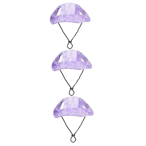 HEALEEP 3st Haustier-baseballmütze Halloween-Kleidung Kopfschmuck Für Haustiere Bank Spielzeug Outdoor-Hut Katzenhut Hundezubehör Kordelzug Baumwolle Großer Hund änner Und Frauen Violett von HEALEEP