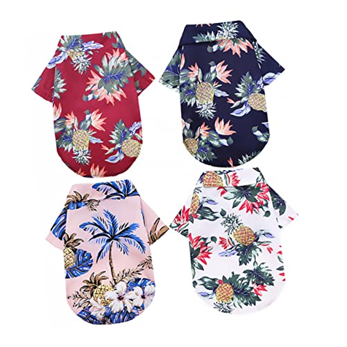 HEALEEP Hemd 4-teiliges Haustier-kleidungsstück Atmungsaktives Und Stilvolles Hawaii-Hemd Für Hunde Zum Verschließen HEALEEP Hemd 4-teiliges Haustier-kleidungsstück Atmungsaktives Und Stilvolles Hawaii-Hemd Für Hunde Zum Verschließen von HEALEEP