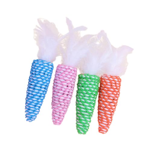 HEALEEP 4 Stück Katzen-Karotten-Spielzeug interaktives katzenspielzeug Interactive cat Toy geflochtenes Hundeseilspielzeug Dekompressionsspielzeug Spielzeuge Katze lustiges Spielzeug Feder HEALEEP 4 Stück Katzen-Karotten-Spielzeug interaktives katzenspielzeug Interactive cat Toy geflochtenes Hundeseilspielzeug Dekompressionsspielzeug Spielzeuge Katze lustiges Spielzeug Feder von HEALEEP