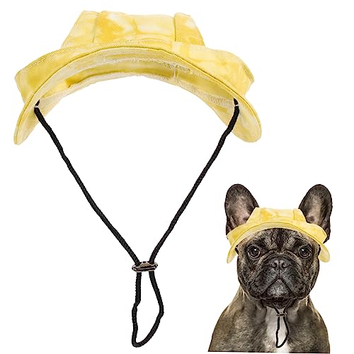 HEALEEP 5St Haustier-Baseballmütze Welpenhüte Hund französin kostü Tiara Baseballmützen für Hunde Eimerhüte für Hunde Anti-Strangulation Hündchen Badeanzug der Hund Sonnenhut von HEALEEP