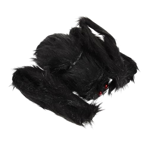 HEALEEP Halloween Deko XXL Horrorspinne mit Realistischen Beinen aus Schwarzem Plüsch Langlebige Halloween Spinnendekoration für Haustierbereich Kreatives Gruseliges Design für Indoor und von HEALEEP