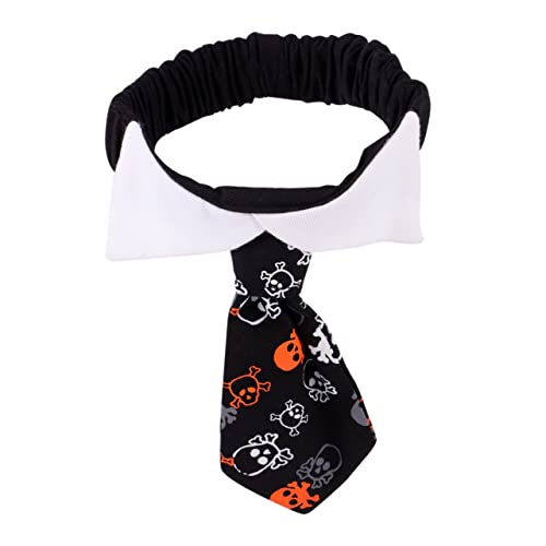 HEALEEP Halloween-Krawattenkragen für Haustiere Hund Halloween Katze verbeugt Sich Fliegen Kleider Haustiere Halskrawatten Hunde Krawatten Schädel Zubehör Schmuck binden Halsband Baumwolle von HEALEEP